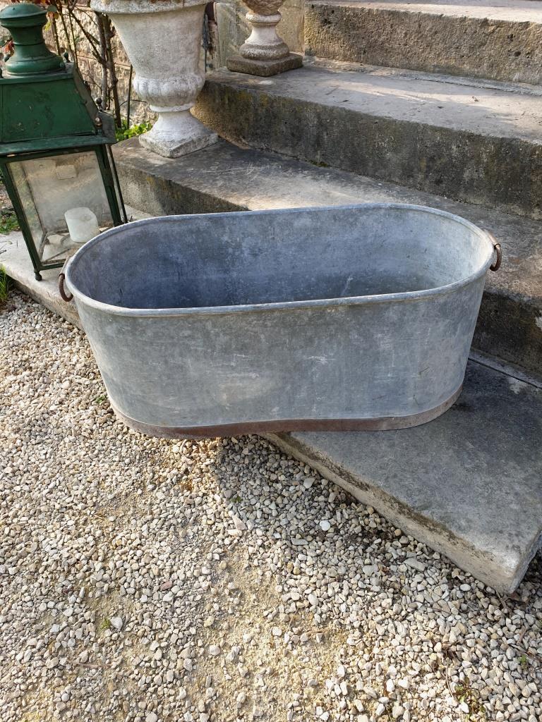 Bassine Ancienne En Zinc Jardin D Coration Garden Brocante