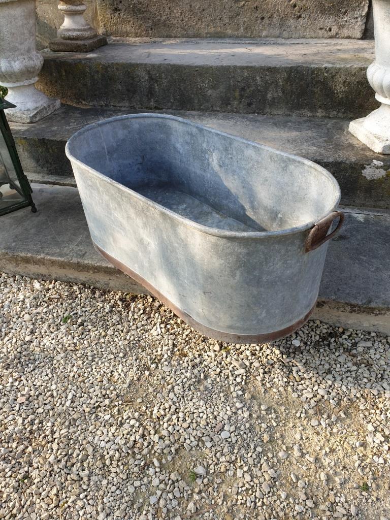 Bassine Ancienne En Zinc Jardin D Coration Garden Brocante