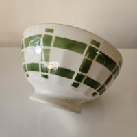 1 bol ancien blanc et vert