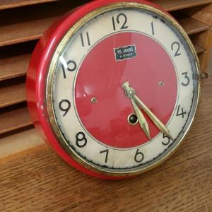 Pendule Murale 4 Rubis Annees 40 50 Horloge A Cle Mecanisme 15 Jours