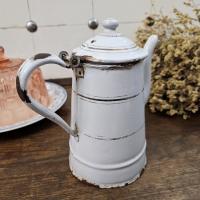 5 cafetiere emaillee blanche