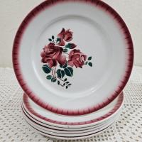 6 6 assiettes plates badonviller